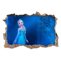 Vinilo 3d disney frozen agujero pared